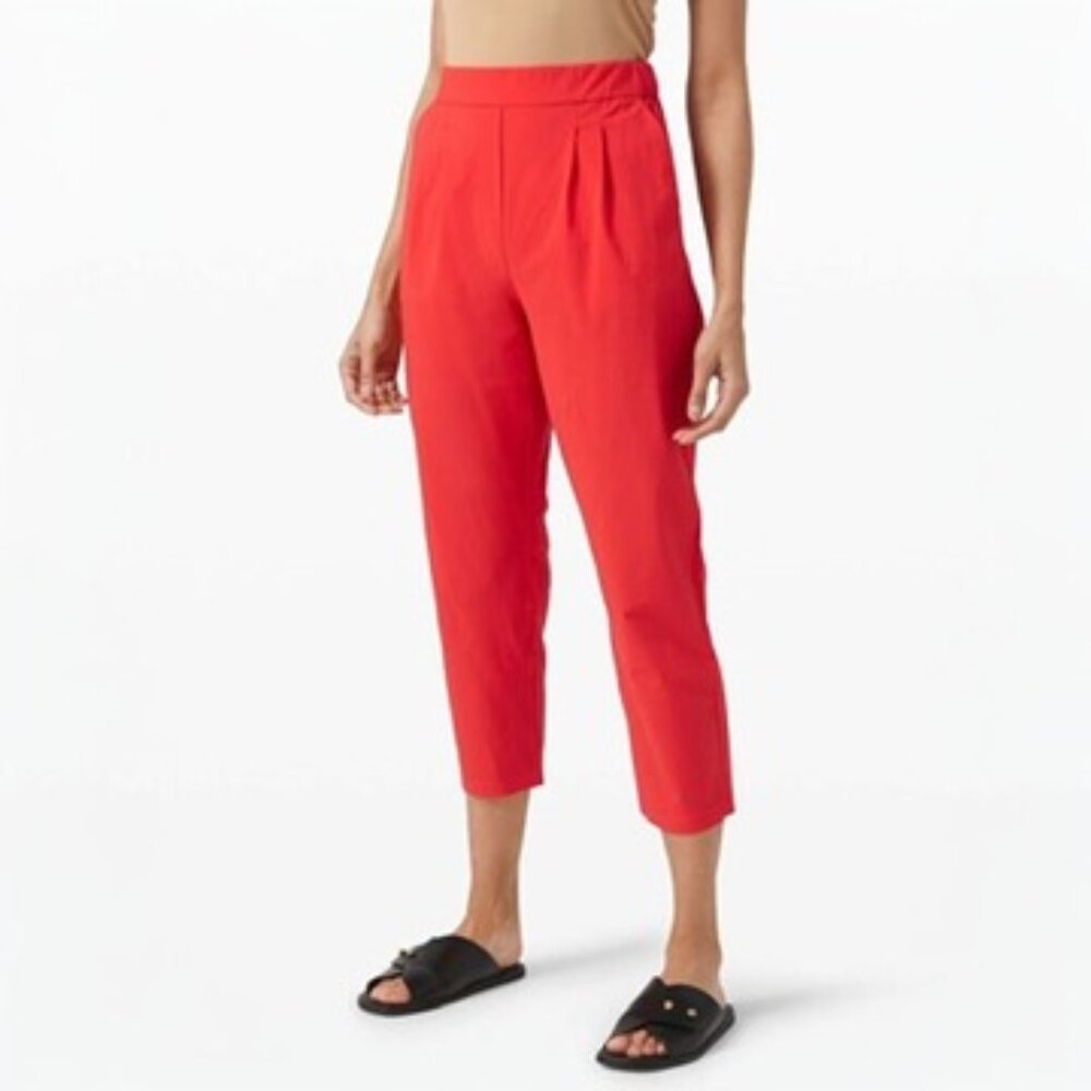 LULULEMON YOUR TRUE TROUSER HIGH RISE CROP IN CARNATION RED SIZE 6